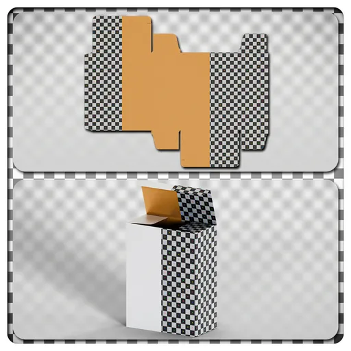 Tuck End Box UV with Fold Animation