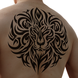Lion Face Tribal Tattoo