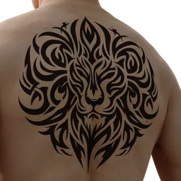 Lion Face Tribal Tattoo