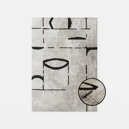 Black and white Rug