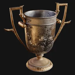 Antique Silver Trophy Goblet Ornate