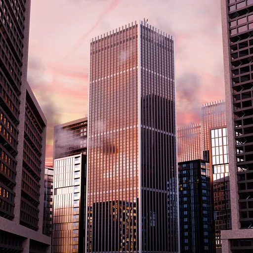 City View Downtown Highrise — Dusk Clouds