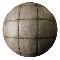 Leather Pale Square Stitch Old