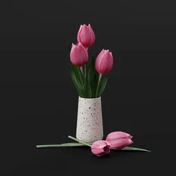 Pink Tulip Terrazzo Vase