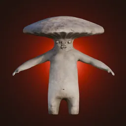 Mushroom rigged game ready