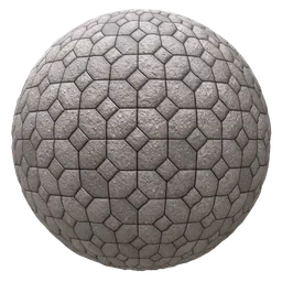 Seamless PBR Generic Floor Tile texture with customizable scale, color variation, and surface damage for 3D materials.