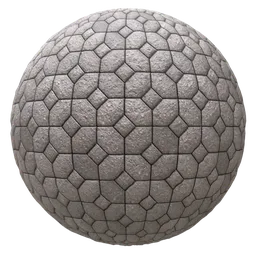 Gray Polygon Cobblestone Paving