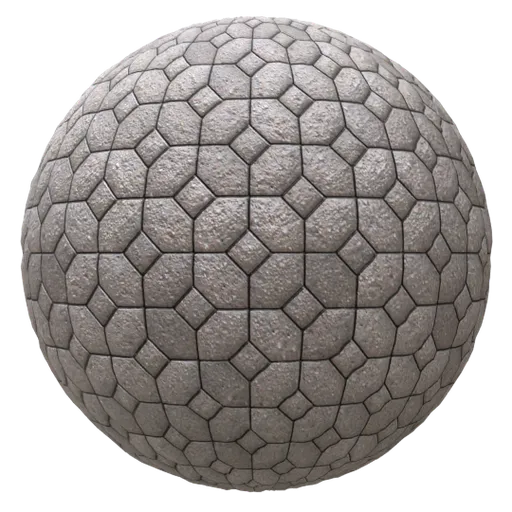 Seamless PBR Generic Floor Tile texture with customizable scale, color variation, and surface damage for 3D materials.