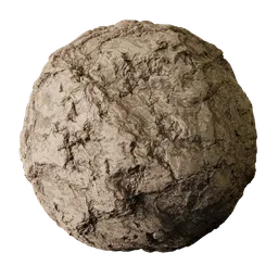 Highly detailed PBR rock texture for Blender 3D artists, perfect for realistic terrain modeling in virtual environments.