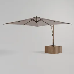 Wooden sun umbrella