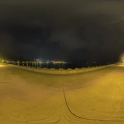 The levee at night