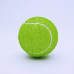"Highly detailed and realistic 3D model of a classic tennis ball, perfect for close-up shots. Created using Blender 3D software and rendered with Arnold for soft and perfectly shaded results."