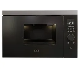 Detailed 3D Blender model of a modern microwave with digital display and controls, available in blend format with realistic cycles render.