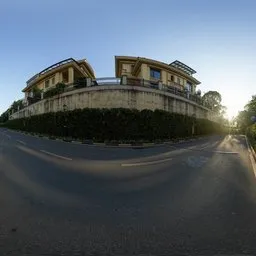 Asphalt road at sunset