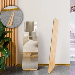 Scandinavian Solid wood Standing mirror