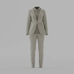 Blazer, Shirt & Trousers Set