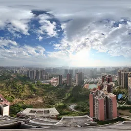 Bluesky clouds building