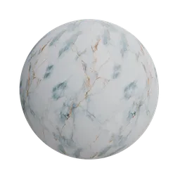 White and blue marble