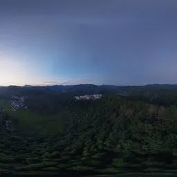 The sunset turns into the night sky