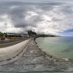 Small Town on Ocean Coast