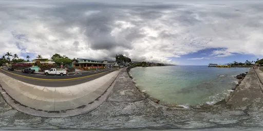 Small Town on Ocean Coast