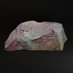 Photorealistic rock with moss