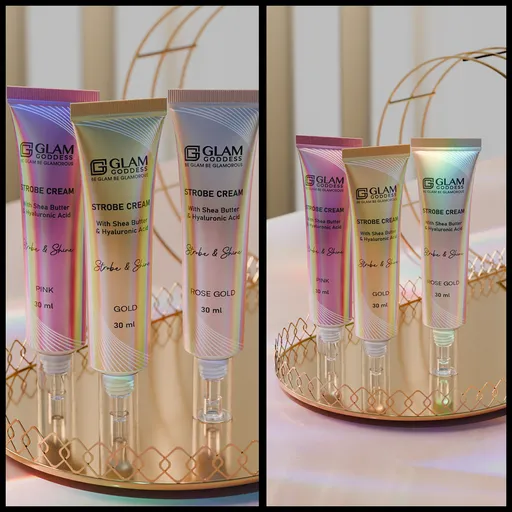 cosmetics cream creative golden theme mockup