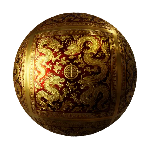 Imperial Dragon Gold Red Relief