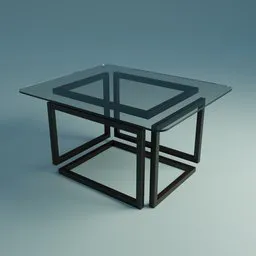 3D rendered model of an illusionary floating tabletop design, optimized for Blender use.
