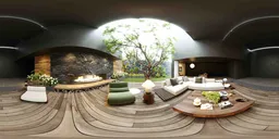 Natural Wood Floor Lounge