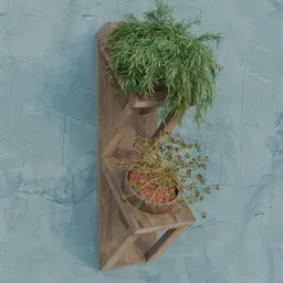 Hanging Wooden Vase
