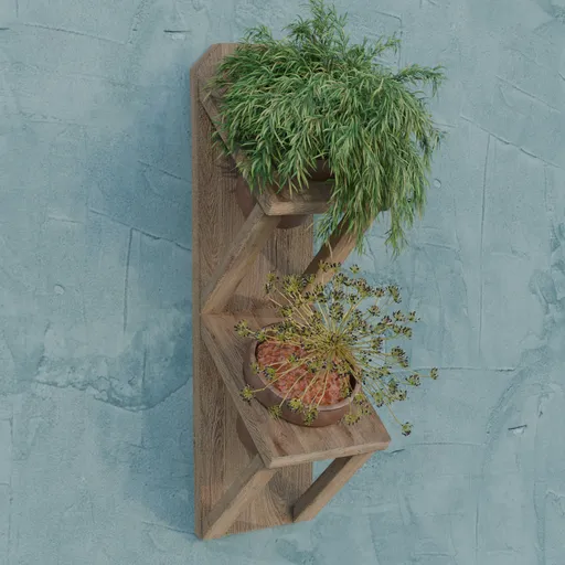 Hanging Wooden Vase