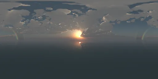 Cloudy Sunset Ocean