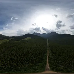 Canadian Mountain Landscape Cloudy