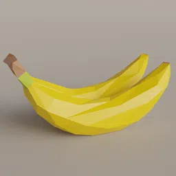 Low Poly Banana Double