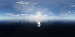 Sunny Cloudy Day Lake Landscape