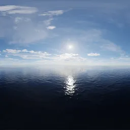 Sunny Cloudy Day Lake Landscape