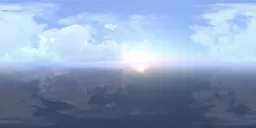 Blue morning sky over the sea