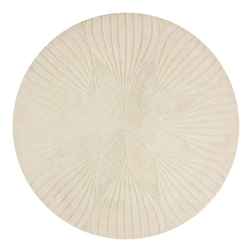 Folia Wool Area Rug in Light Beige