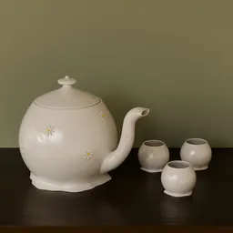 White Ceramic Tea Set