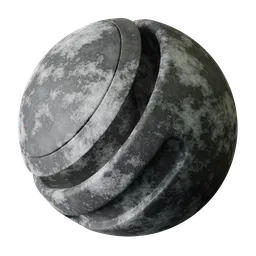 Highly detailed prestressed concrete PBR material for Blender 3D with procedural texturing.