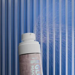 Makeup spray effect simulation