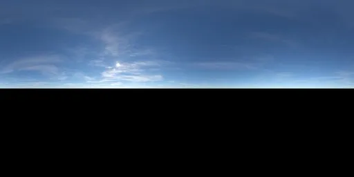 16k resolution HDR with a clear blue sky and sun, perfect for realistic lighting in 3D scene rendering.