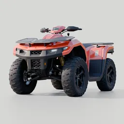 Detailed 3D ATV buggy model, suitable for Blender, showcasing intricate chassis design and realistic textures.