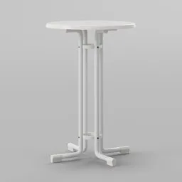 White outdoor Standing Table
