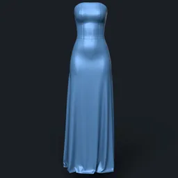 Strapless Column Gown