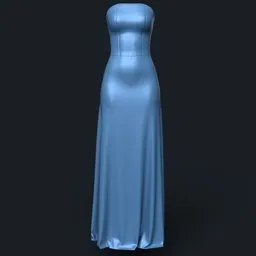 Strapless Column Gown