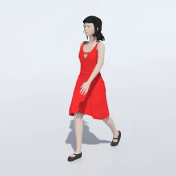 Cartoon Woman Walking