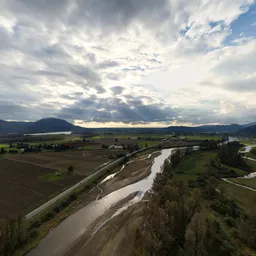 Dramatic Overcast Sky in Valley