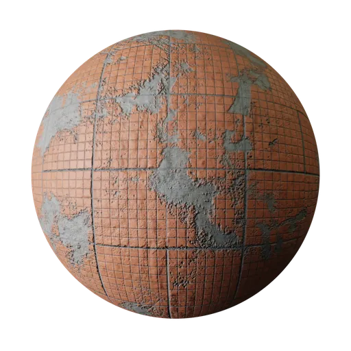 Terracotta damaged tile paving